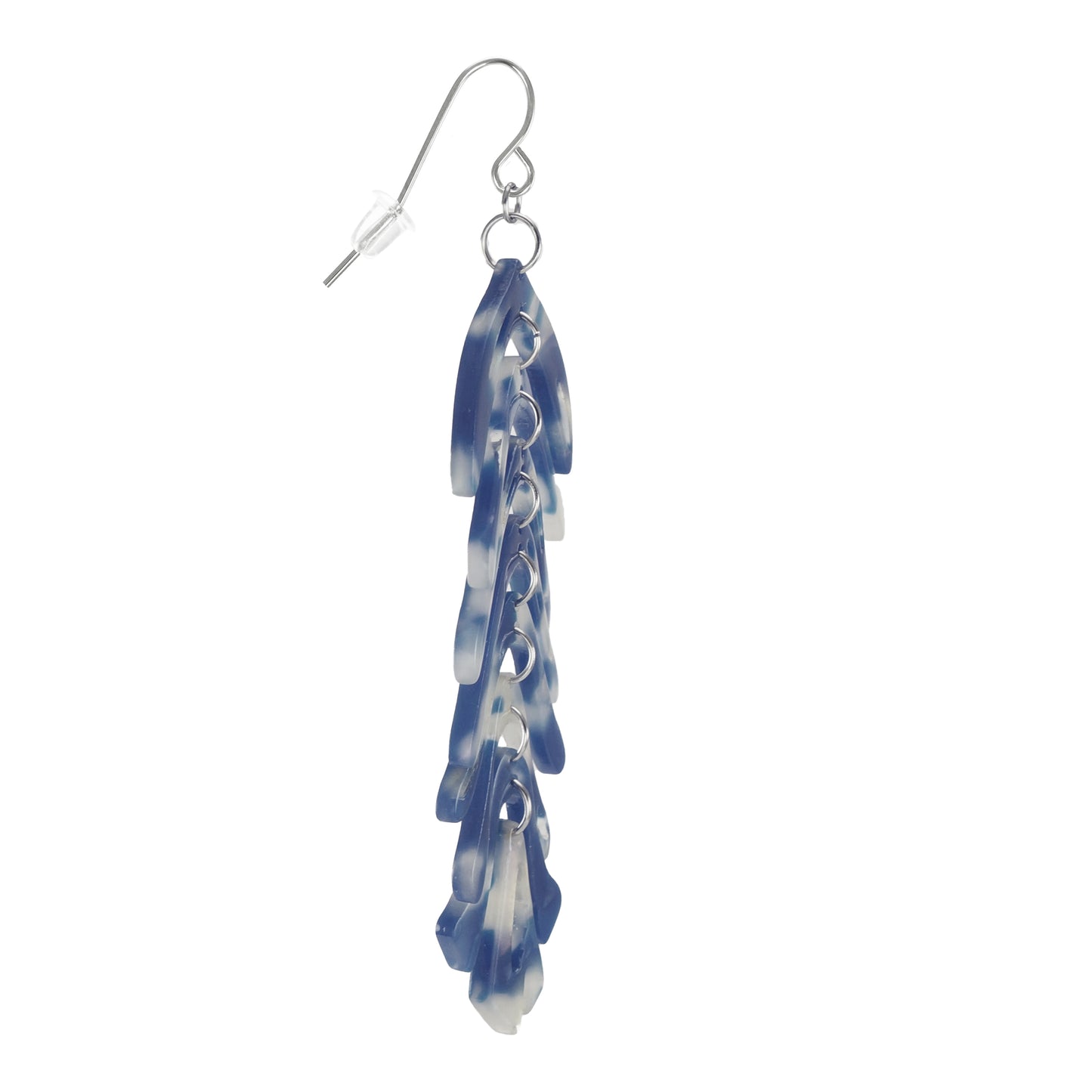 Large Vibrant Acrylic Leaf Statement Earrings, Hypoallergenic, Color Choices