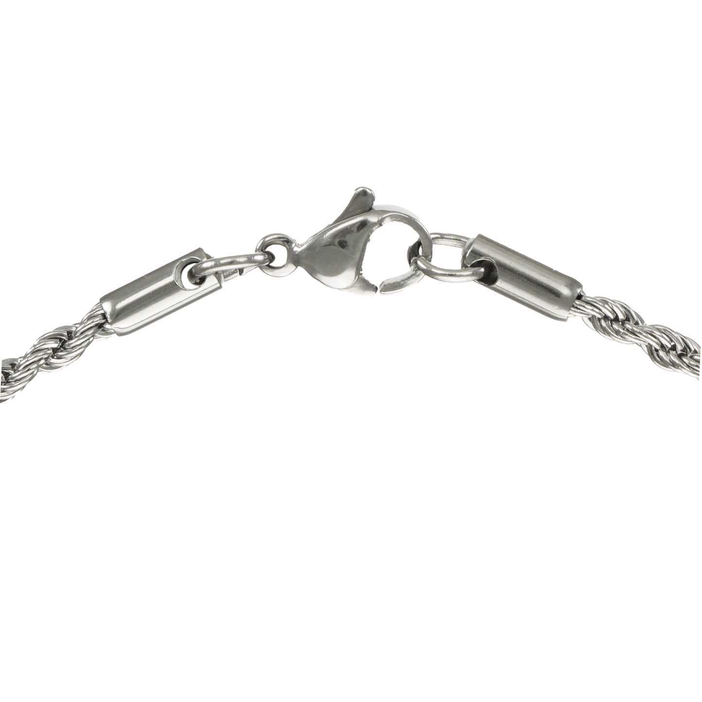 High Quality Unisex Stainless Steel Rope Chain with Leopard Skin Jasper Pendant – 19 ½ inches