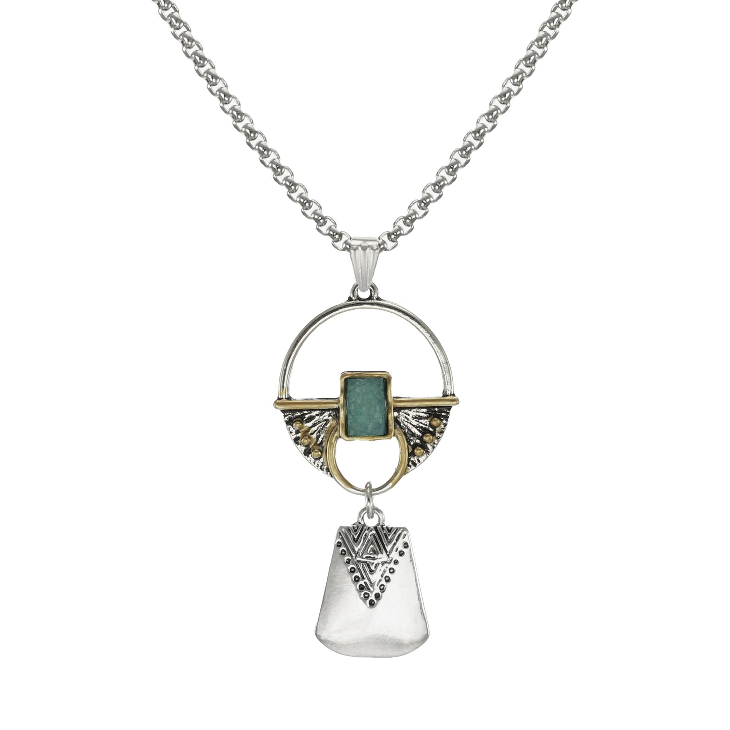 Beautiful Rustic Boho Abstract Gold and Silver Rustic Dangle Statement Earrings, Necklace, or Necklace and Earring Set, Gift for Her