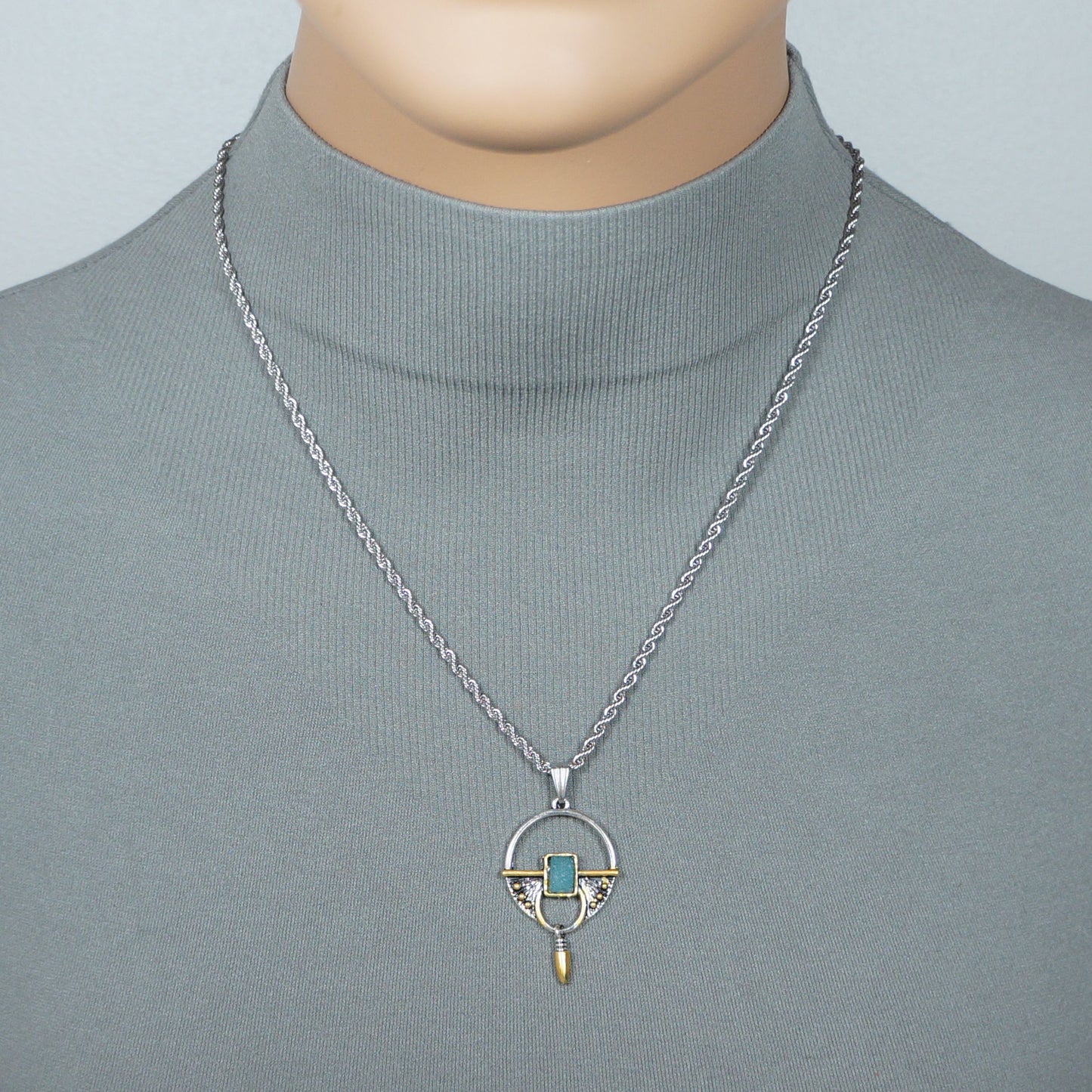 High Quality Gold and Silver Vintage Boho Solid Stainless Steel Rope Chain Necklace– 19 ½ inches