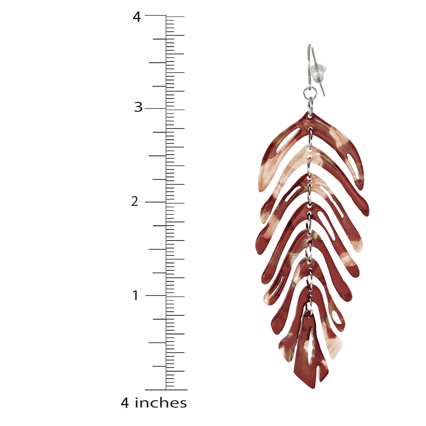Large Vibrant Acrylic Leaf Statement Earrings, Hypoallergenic, Color Choices