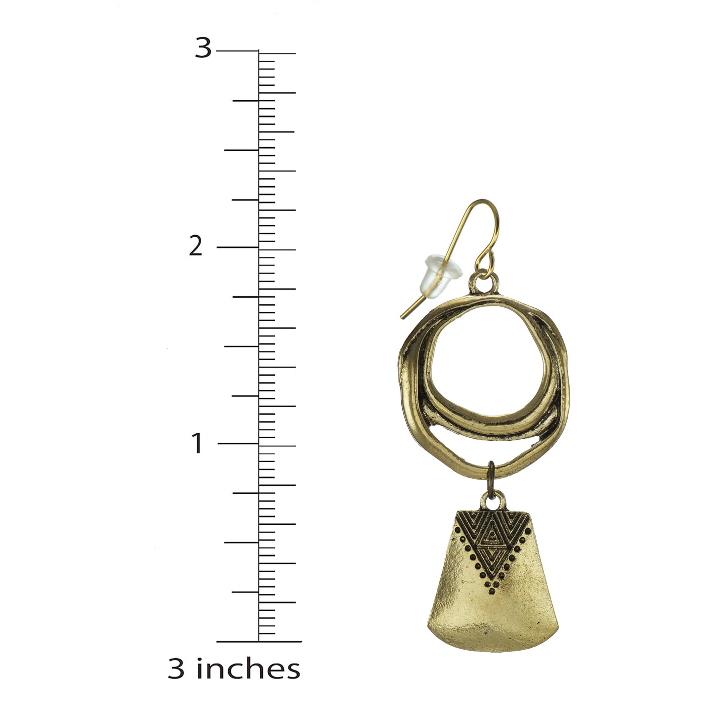 Beautiful Rustic Antique Gold Vintage Boho Dangle Statement Earrings – 18K Gold Ear Wires