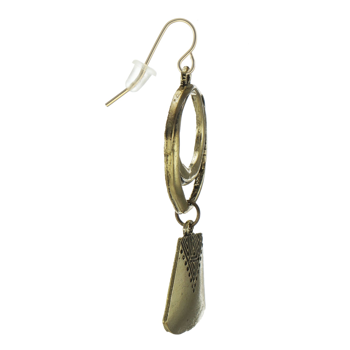 Beautiful Rustic Antique Gold Vintage Boho Dangle Statement Earrings – 18K Gold Ear Wires