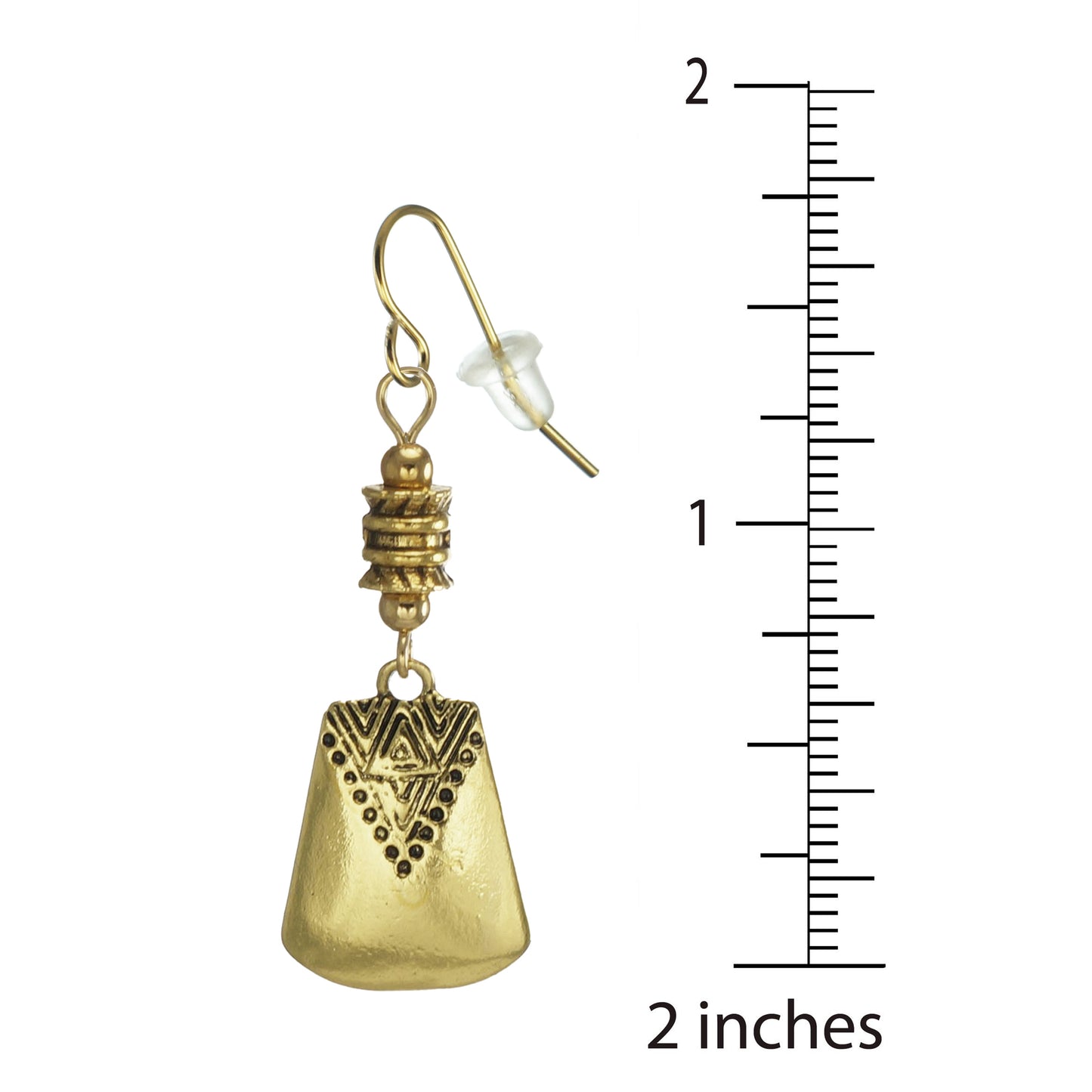 Beautiful Rustic Lightweight Gold Everyday Boho Minimalist Earrings, 18K Gold Ear Wires