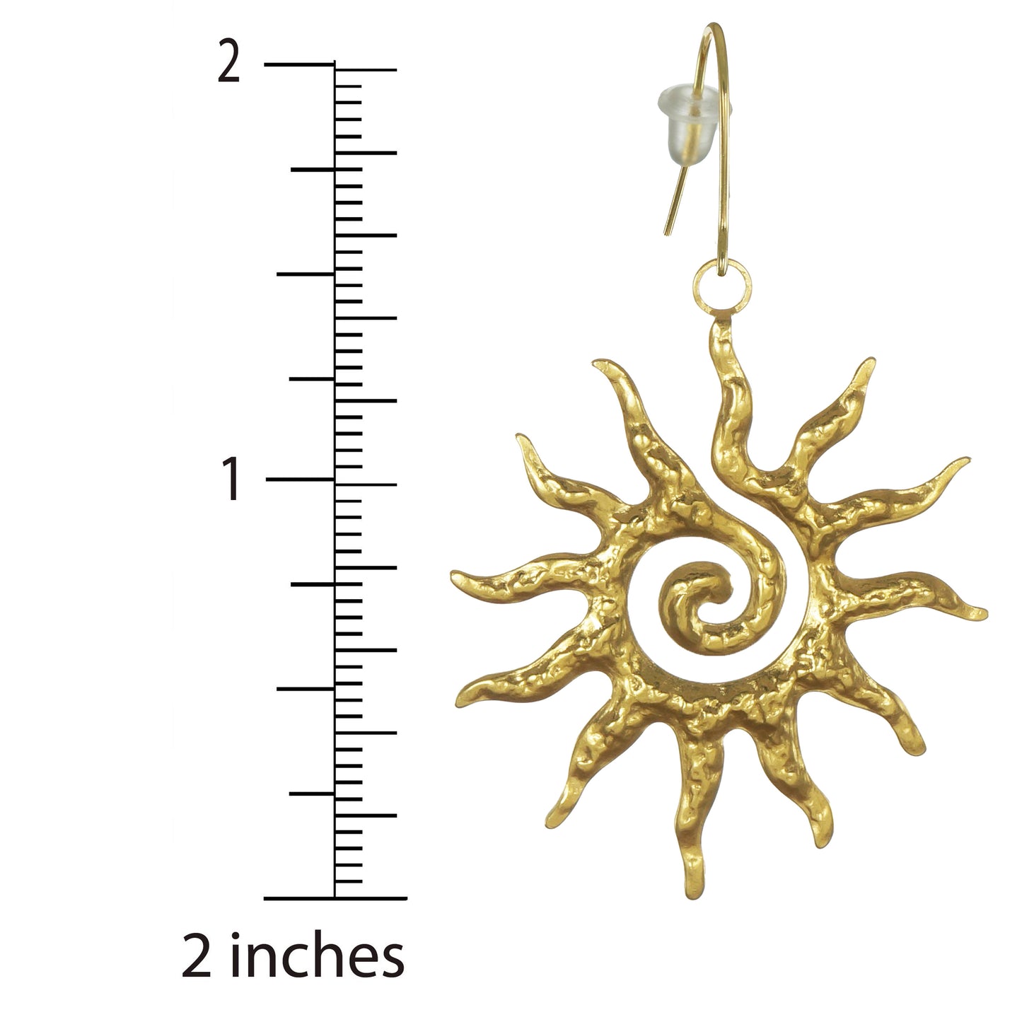 Sun Earrings, 18K Gold Boho Statement Sun Earrings, Bohemian Style Earrings, Beautiful Gold Sunburst Earrings, Celestial Jewelry, Gift for Her