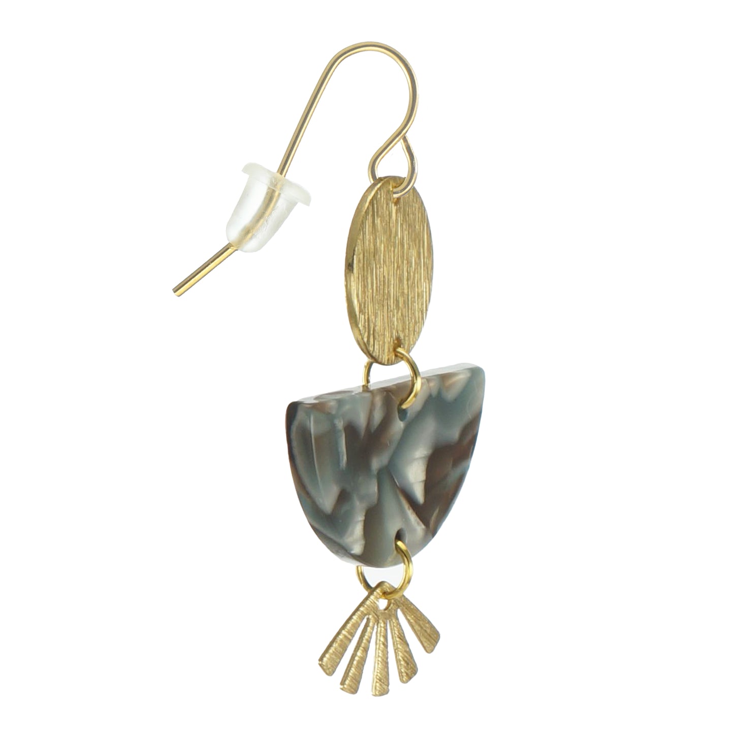 Multi Color Acrylic Boho Statement Earrings, 18K Gold Ear Wires, Color Choices