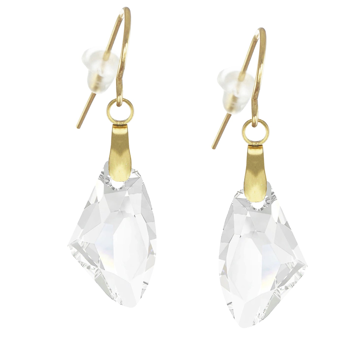 Color Choices, Sparkling 19mm Swarovski Crystal Galactic Earrings, Hypoallergenic 18K Gold or Platinum Ear Wires, Wedding Jewelry, Gift for Her