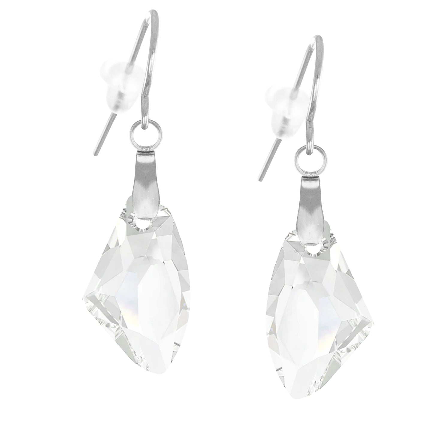 Color Choices, Sparkling 19mm Swarovski Crystal Galactic Earrings, Hypoallergenic 18K Gold or Platinum Ear Wires, Wedding Jewelry, Gift for Her