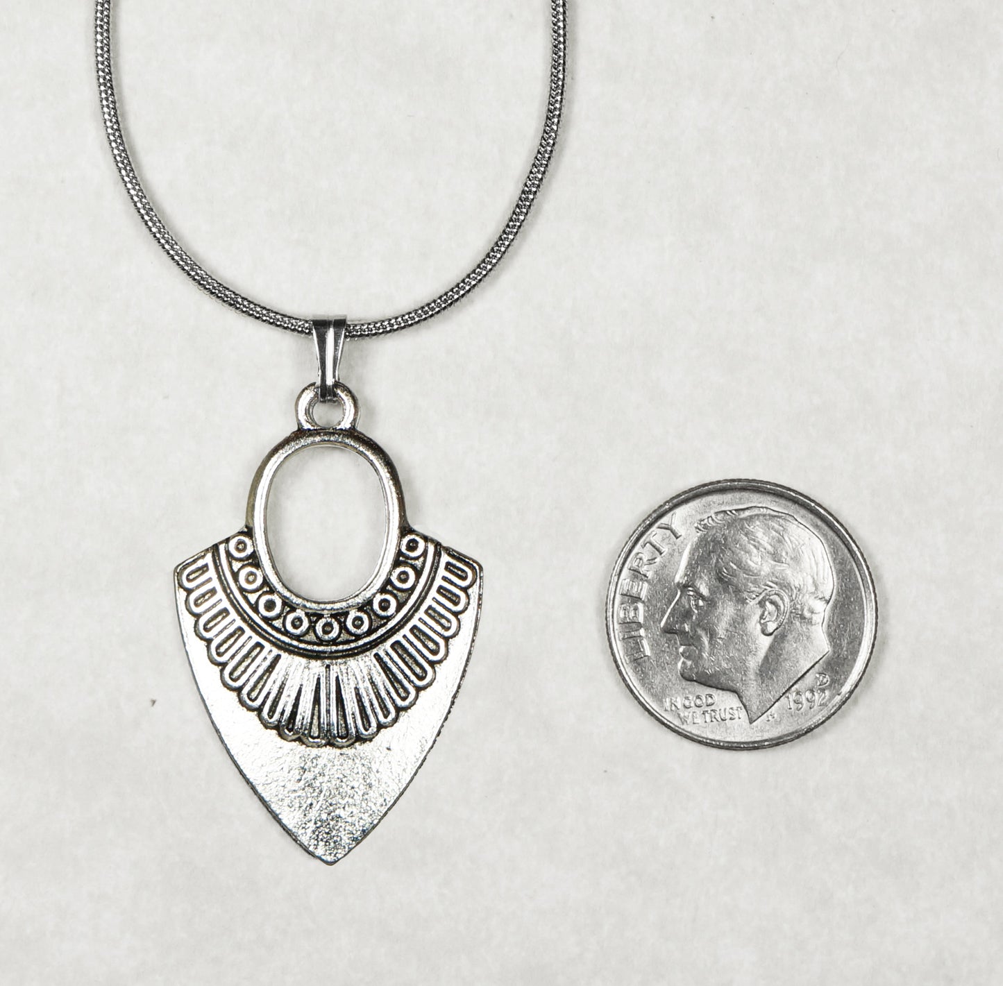 Antique Silver Rustic Boho Silver Alloy Arrow Pendant, Stainless Steel Chain Necklace, Length Choices