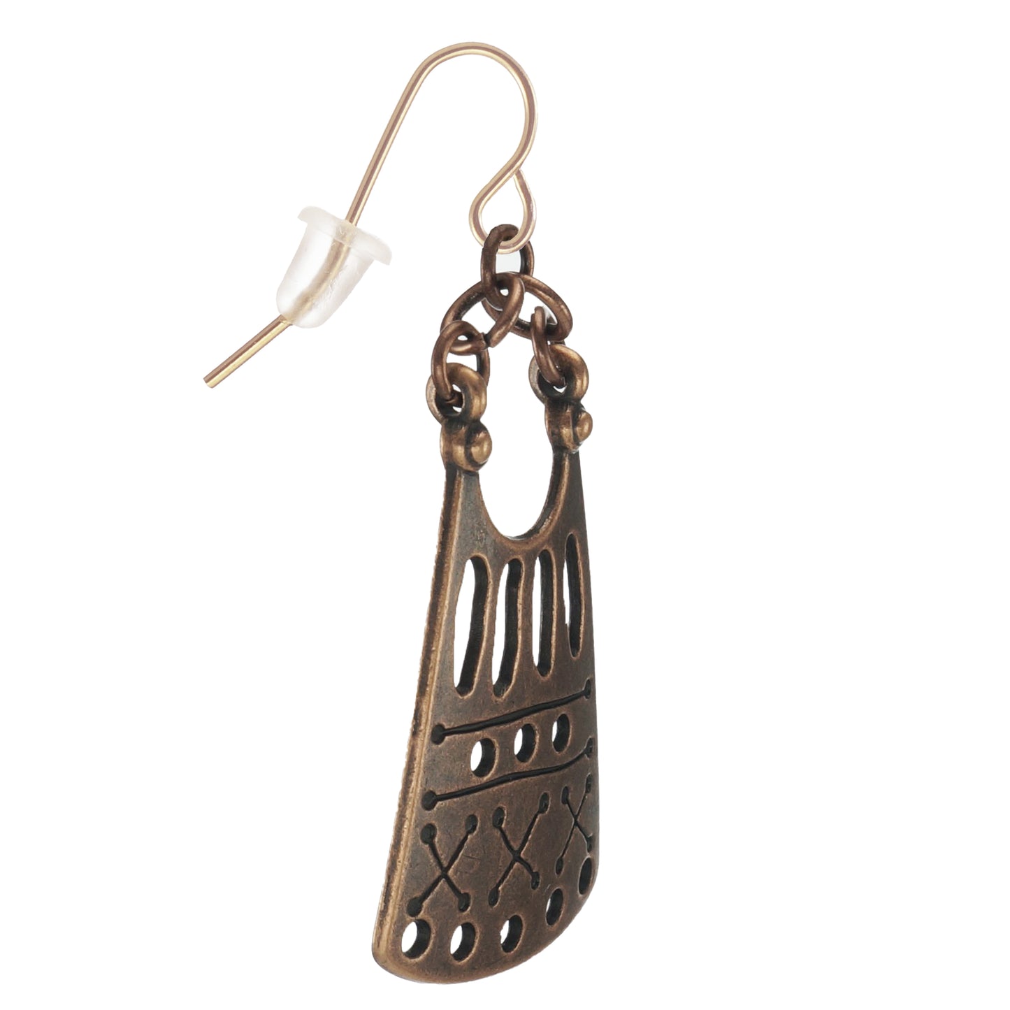 Set of 3 Pair Handmade Boho Copper Vintage Statement Dangle Earrings, Rose Gold Earwires