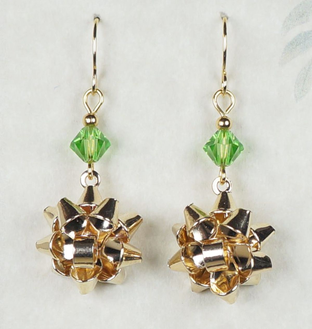 Color Choices, Holiday Bow Earrings with Swarovski Crystals, Hypoallergenic Ear Wires