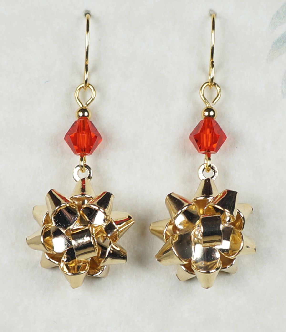Color Choices, Holiday Bow Earrings with Swarovski Crystals, Hypoallergenic Ear Wires