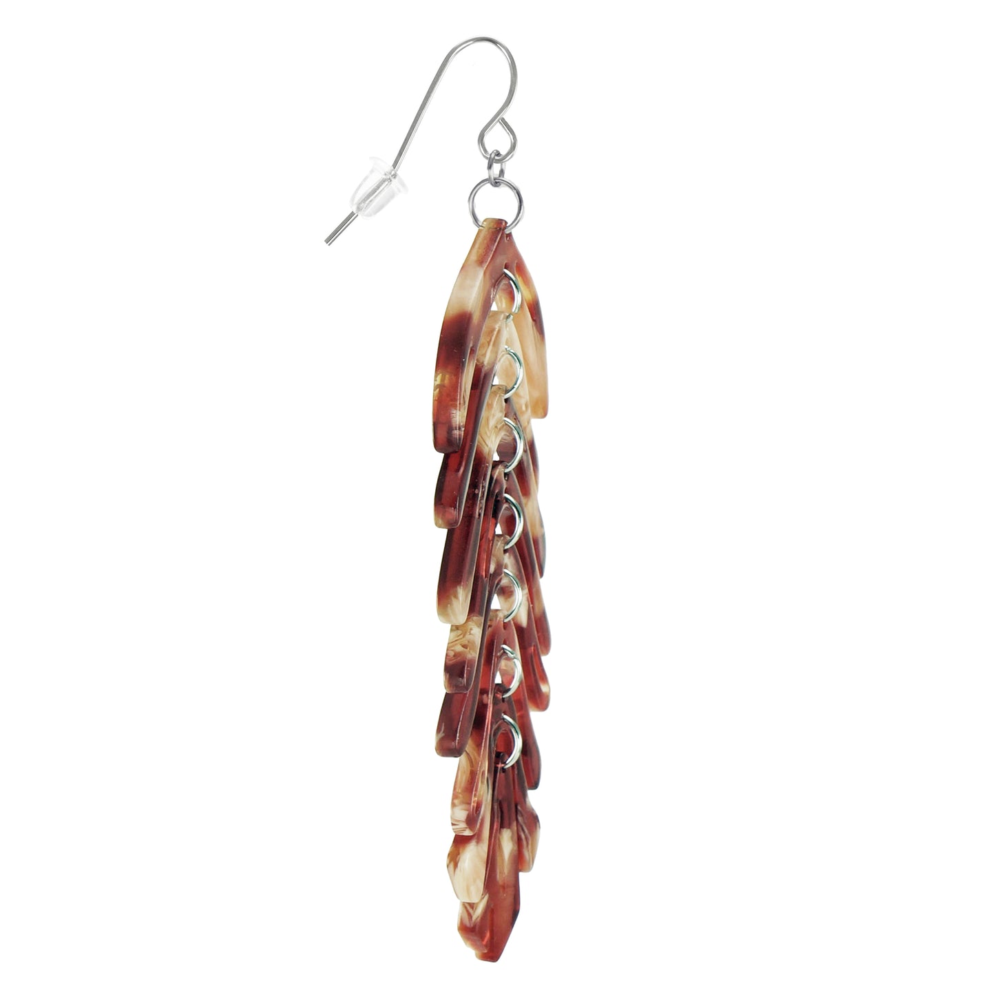 Large Vibrant Acrylic Leaf Statement Earrings, Hypoallergenic, Color Choices