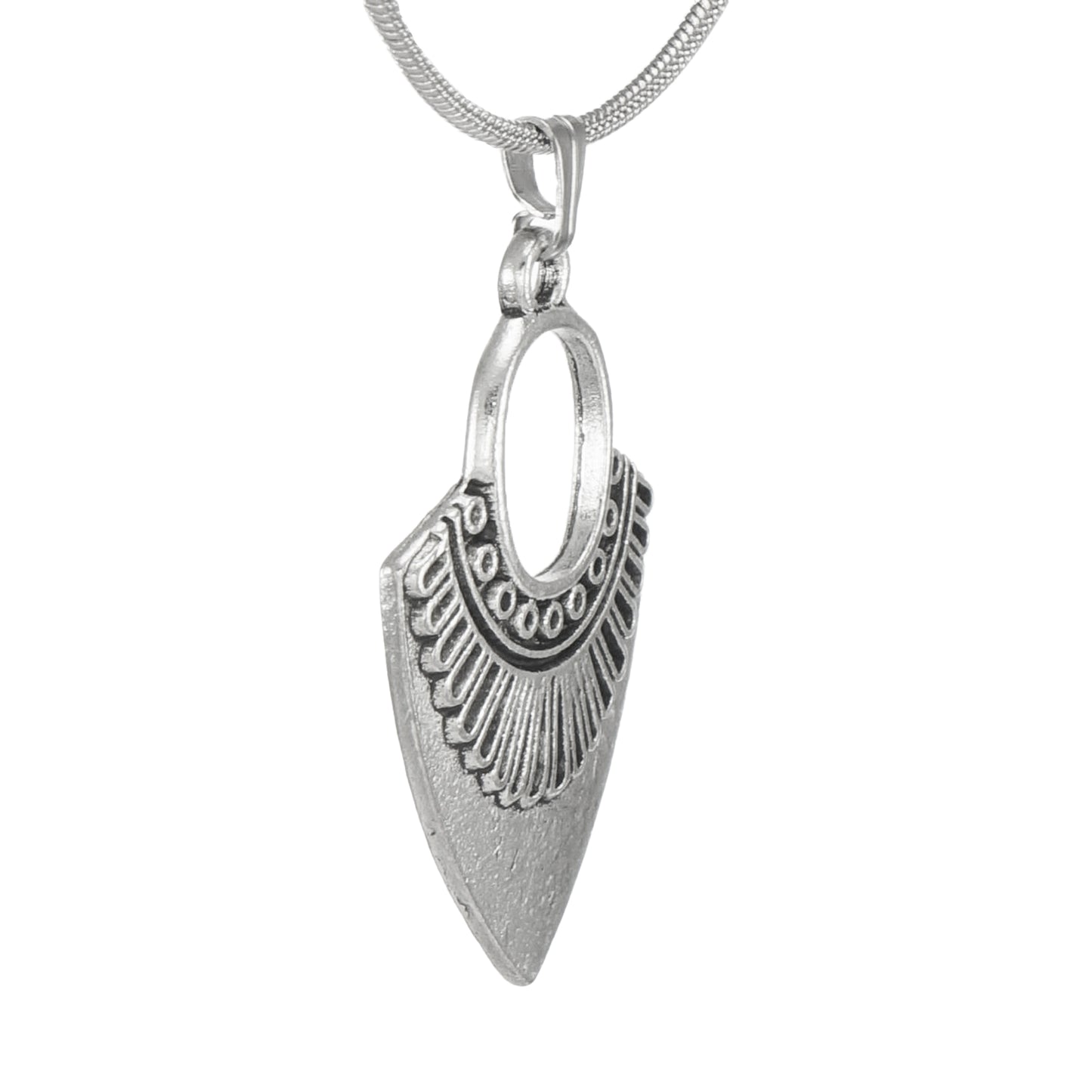 Antique Silver Rustic Boho Silver Alloy Arrow Pendant, Stainless Steel Chain Necklace, Length Choices