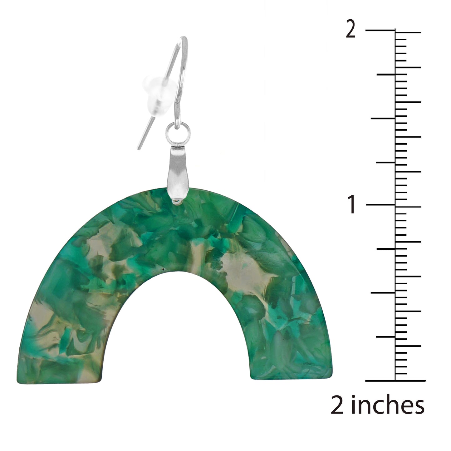 Lightweight Green Boho Statement Earrings, Hypoallergenic 18K Gold or Platinum Ear Wires