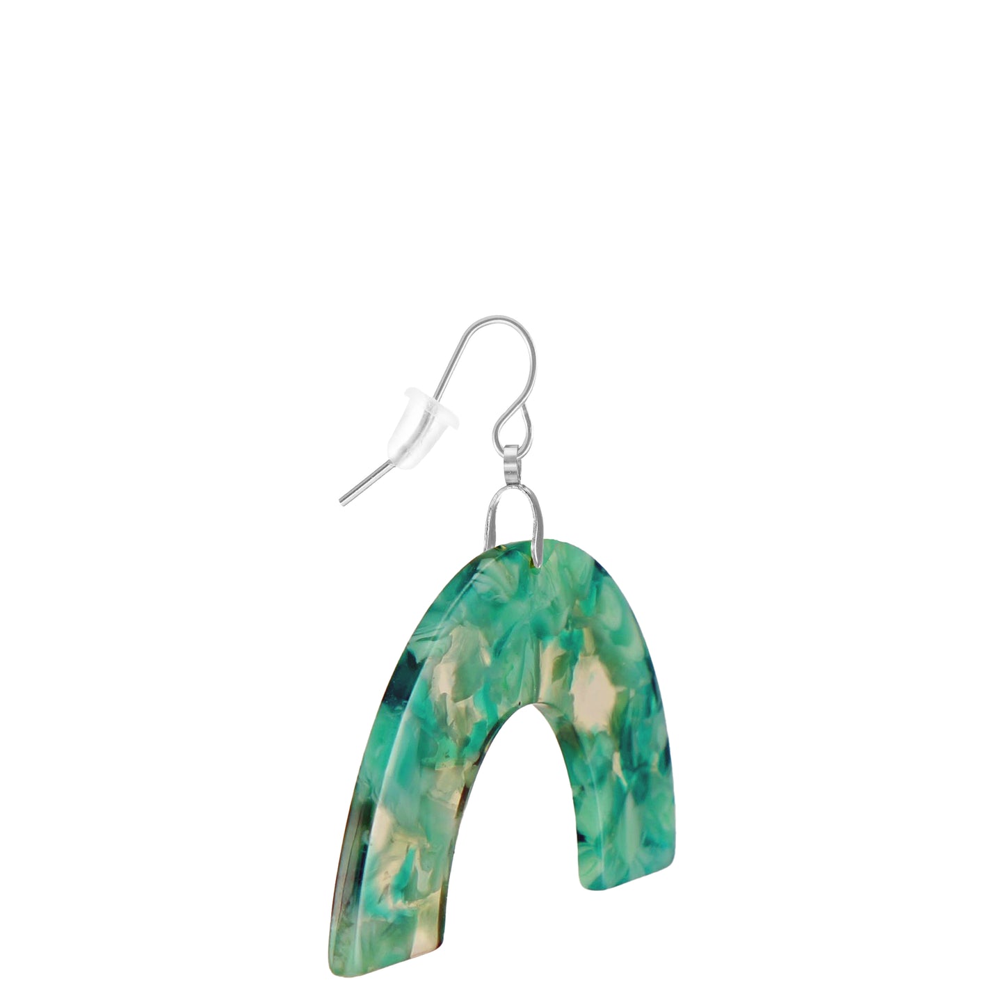Lightweight Green Boho Statement Earrings, Hypoallergenic 18K Gold or Platinum Ear Wires
