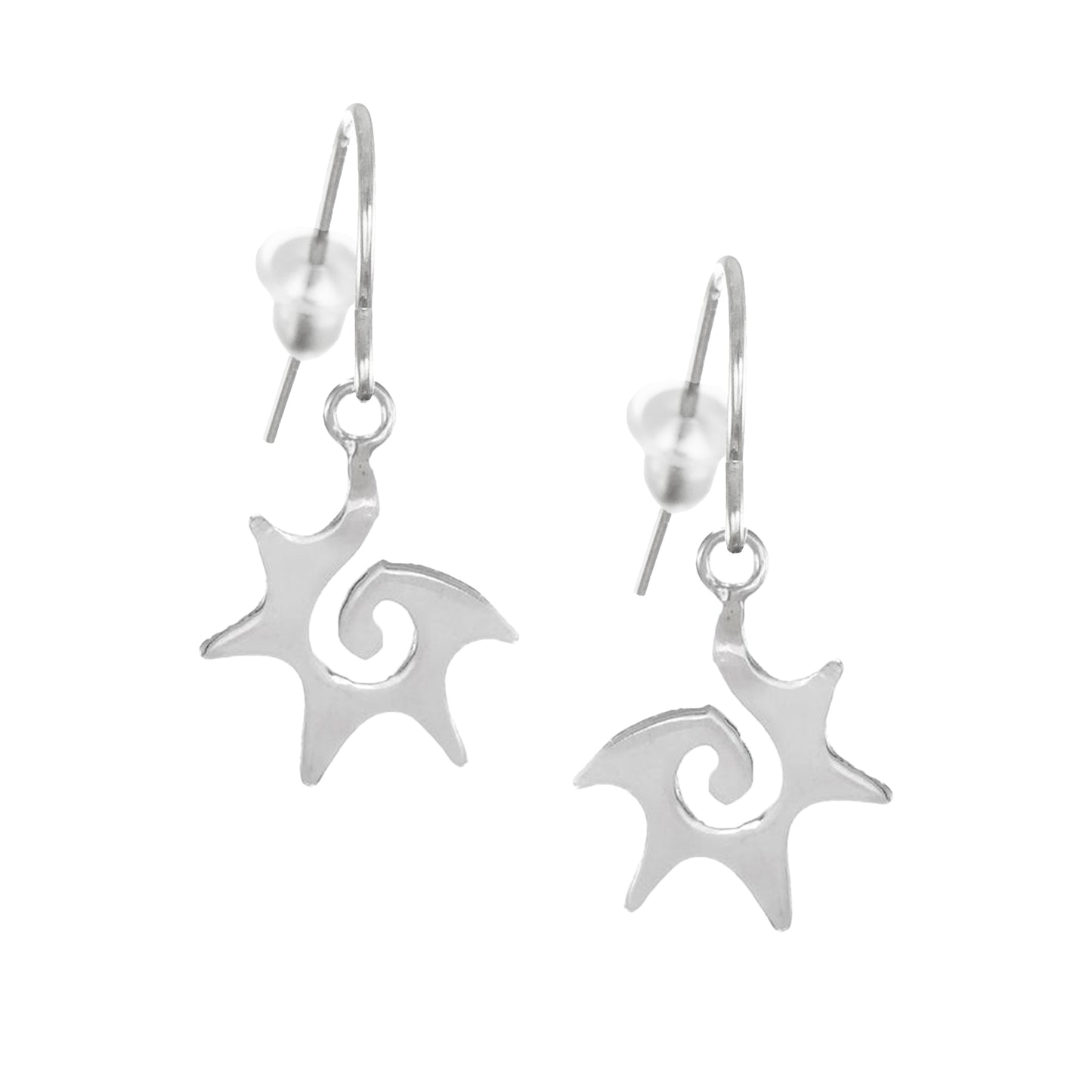 Dainty Celestial Sterling Silver Starburst, Stainless Steel Chain Necklace and Earring Set, Length Choices